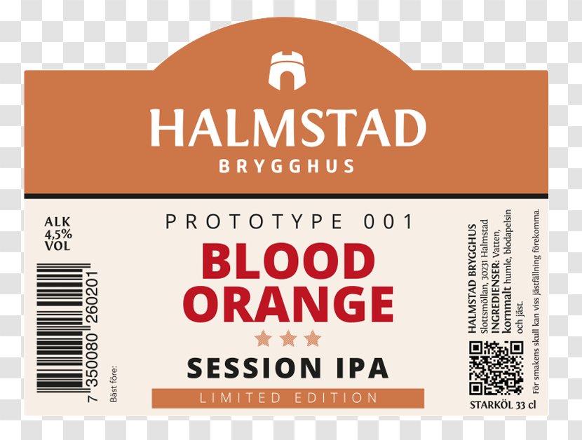 Halmstad Brygghus Blood Orange - Inn Transparent PNG