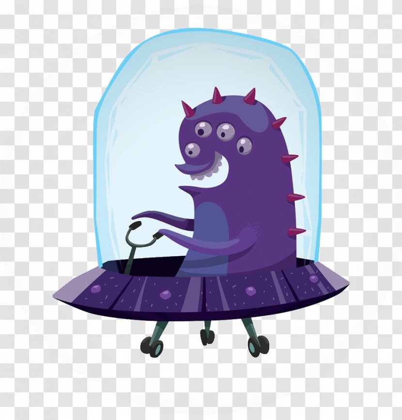 Extraterrestrials In Fiction Cartoon Unidentified Flying Object - Open UFO Monster Card Transparent PNG