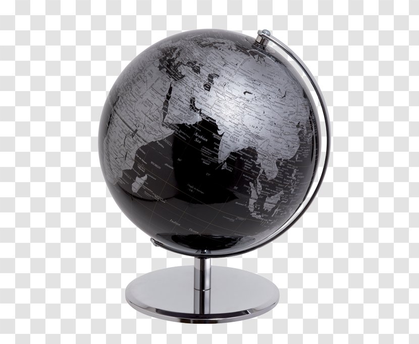 Globe World Map Nerone The Of Observation - Silver Transparent PNG