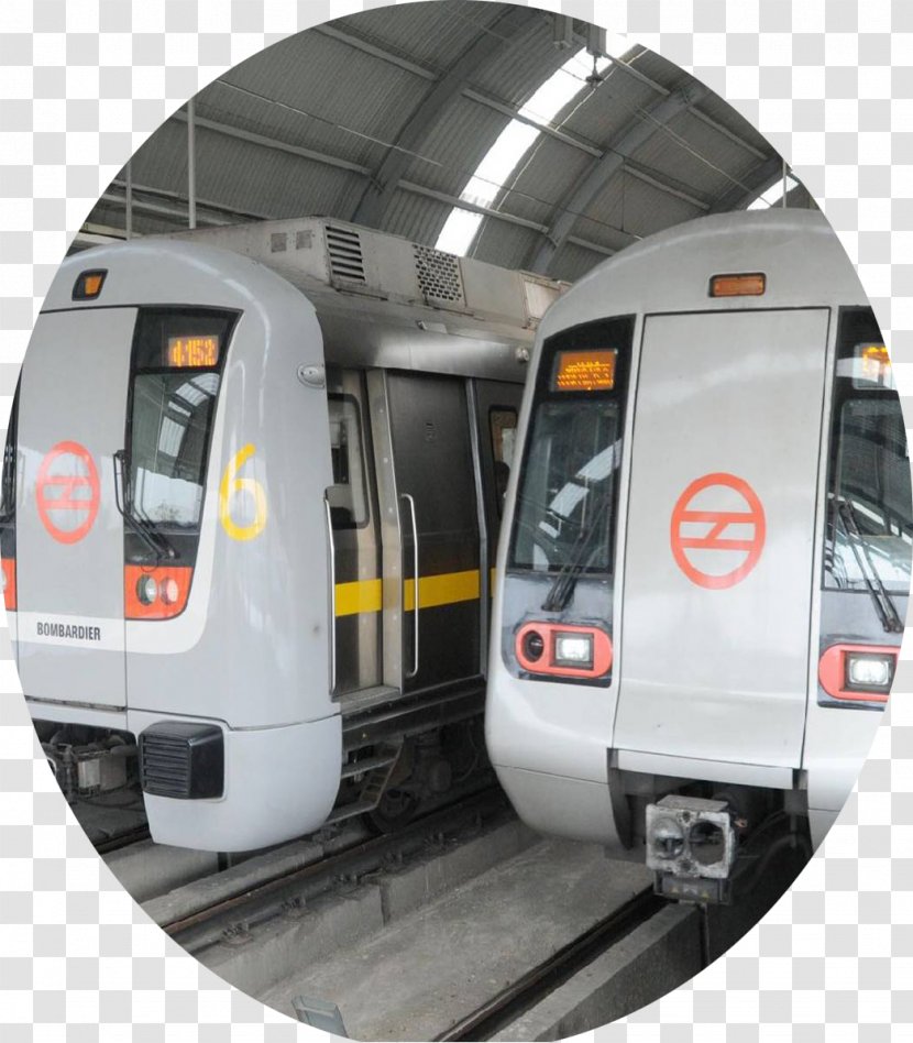 Delhi Metro Noida City Centre Station Rapid Transit - Train - Rail Corporation Transparent PNG