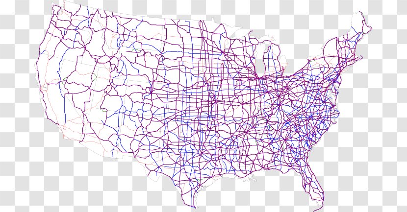 National Highway System US Numbered Highways Interstate In The United States - Cartoon - Road Transparent PNG