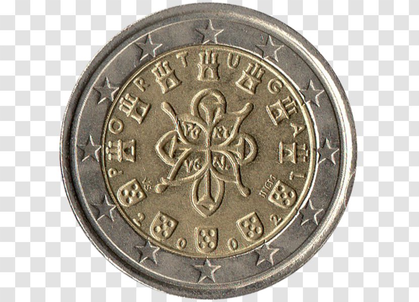 Portugal 2 Euro Coin Currency 1 Transparent PNG