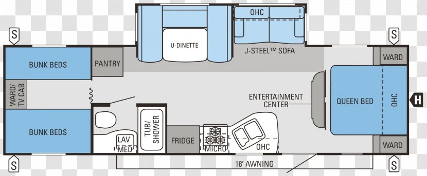 Floor Plan Jayco, Inc. Caravan Thor Industries Campervans - Trailer - Real Estate Transparent PNG