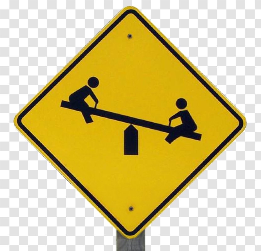 Playground Warning Sign Traffic Child - Stock Photography - Teeter Totter Images Transparent PNG