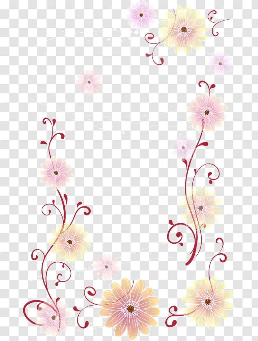 Flower Paper Euclidean Vector Rose Painting - Pattern - Hand-painted Flowers Transparent PNG
