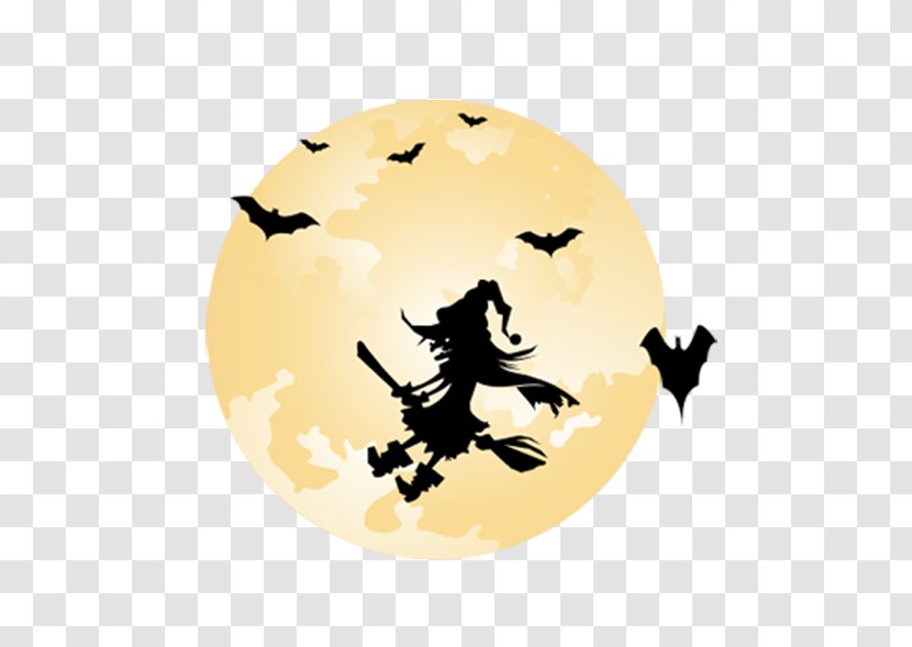 Halloween Wedding Invitation Wall Decal Trick-or-treating - Pumpkin - Full Moon Witch Transparent PNG