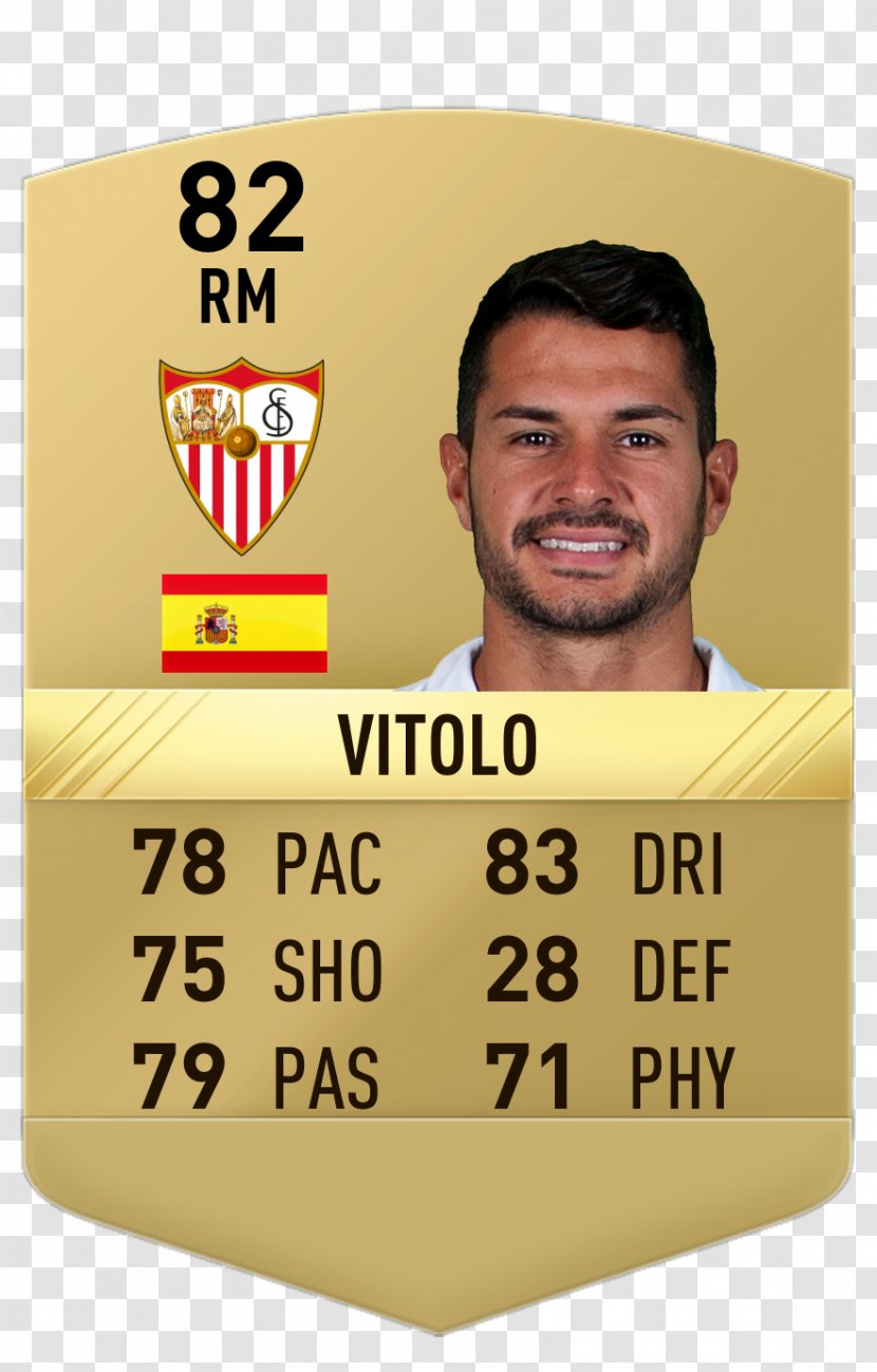 Vitolo FIFA 18 17 Sevilla FC EA Sports - Smile - Ready Possession Transparent PNG