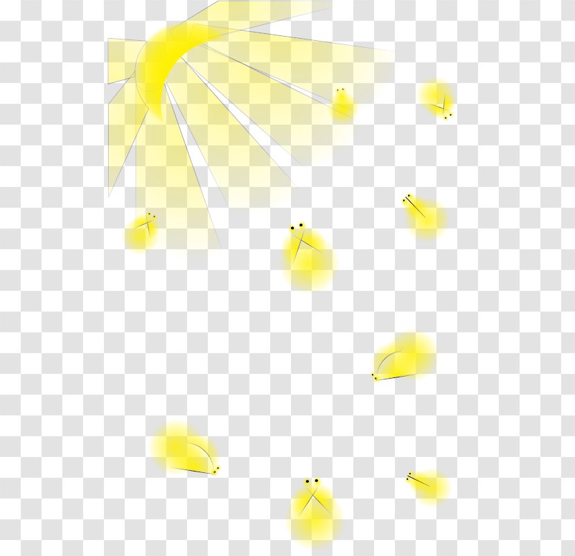 Paper Yellow Pattern - Cute Firefly Photos Transparent PNG