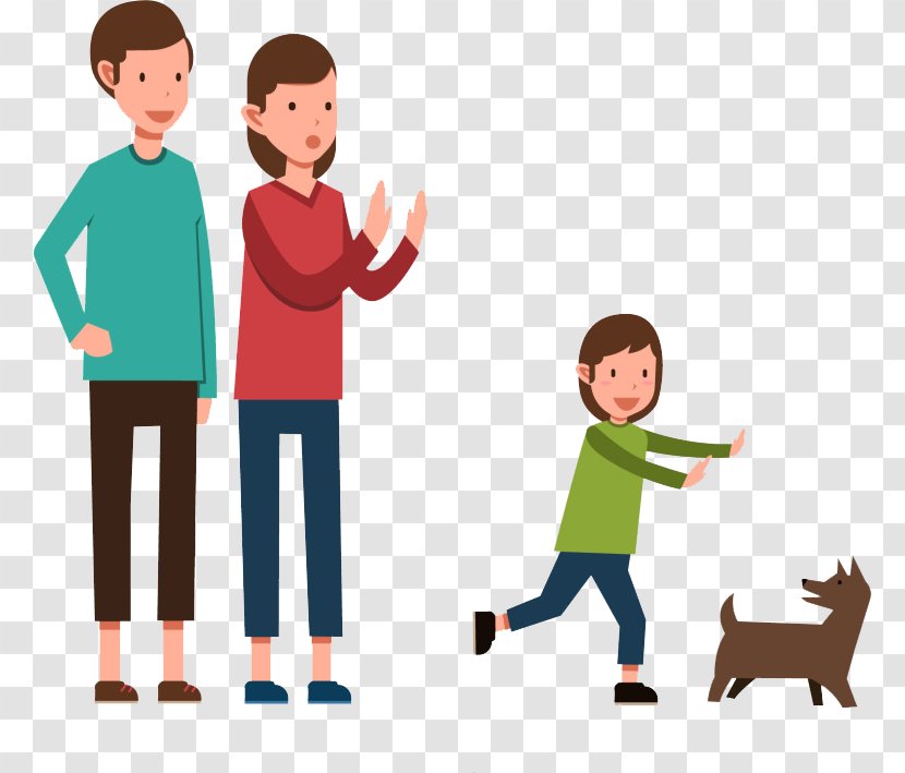 Dog Family Clip Art - Fun - Hand Painted A Transparent PNG