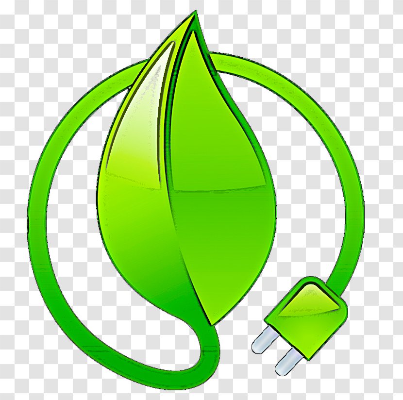 Green Leaf Line Plant Symbol Transparent PNG