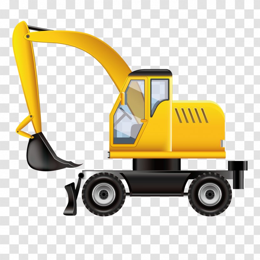 Stock Illustration Photorealism - Motor Vehicle - Exquisite Excavator Transparent PNG