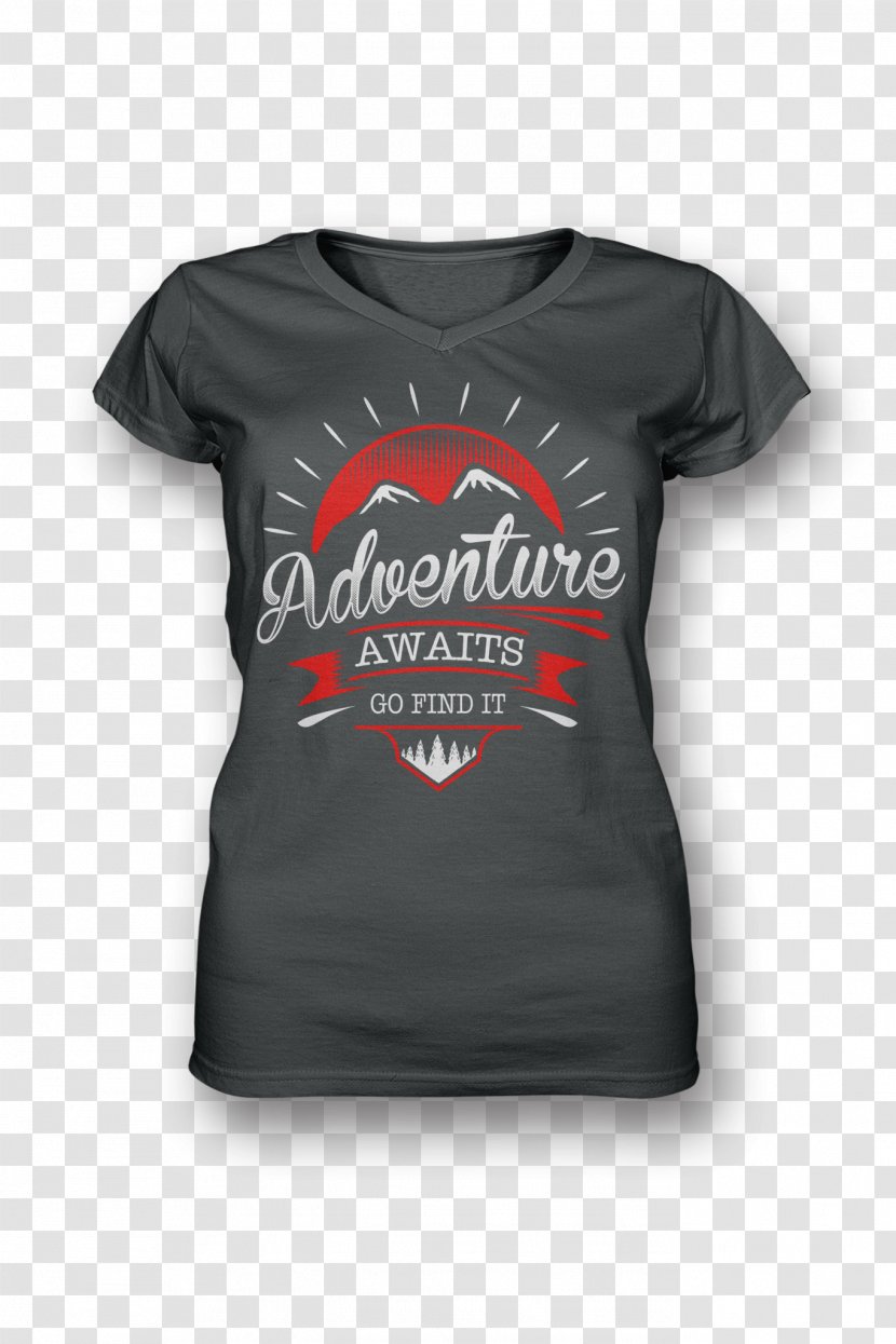 T-shirt Sleeve Hiking Button Bluza - Brand - Adventure Awaits Transparent PNG