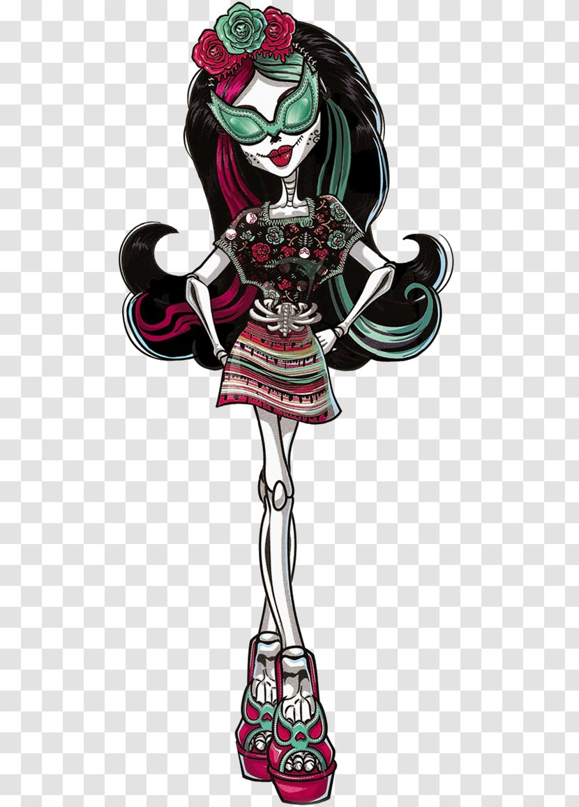 Monster High Skelita Calaveras OOAK Doll Frankie Stein Transparent PNG