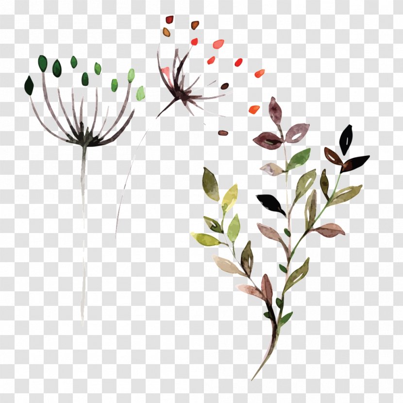 Watercolour Flowers Watercolor Painting Graphic Design Illustration - Tree Transparent PNG