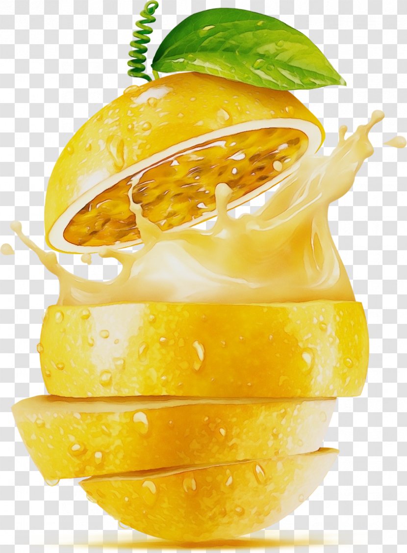 Watercolor Liquid - Lemon Juice Lemonade Transparent PNG