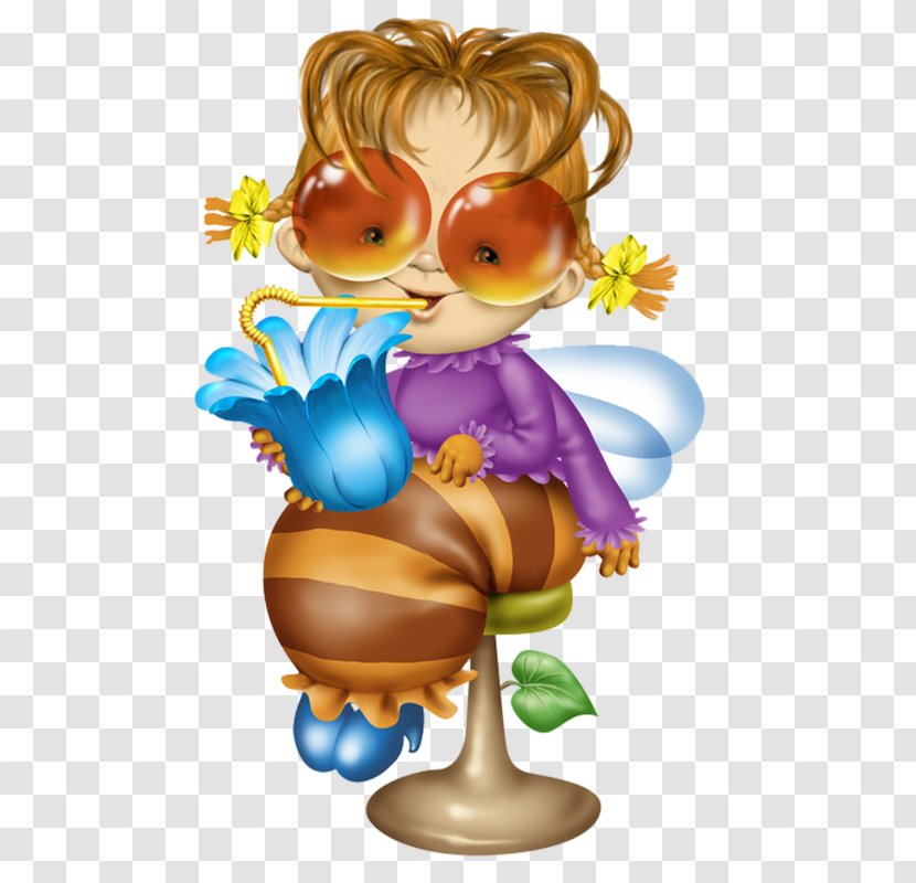 Daytime Quotation Clip Art - Figurine - Drinking Nectar Bee Transparent PNG