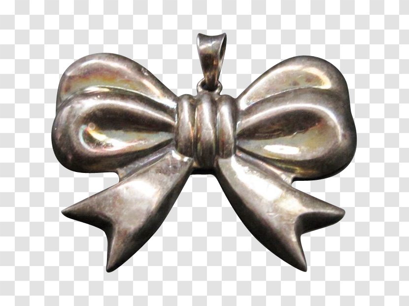 Silver Bronze Charms & Pendants - Metal - Bows Transparent PNG