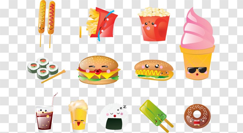 Hamburger Fast Food Cartoon - Vector Hot Dog Transparent PNG