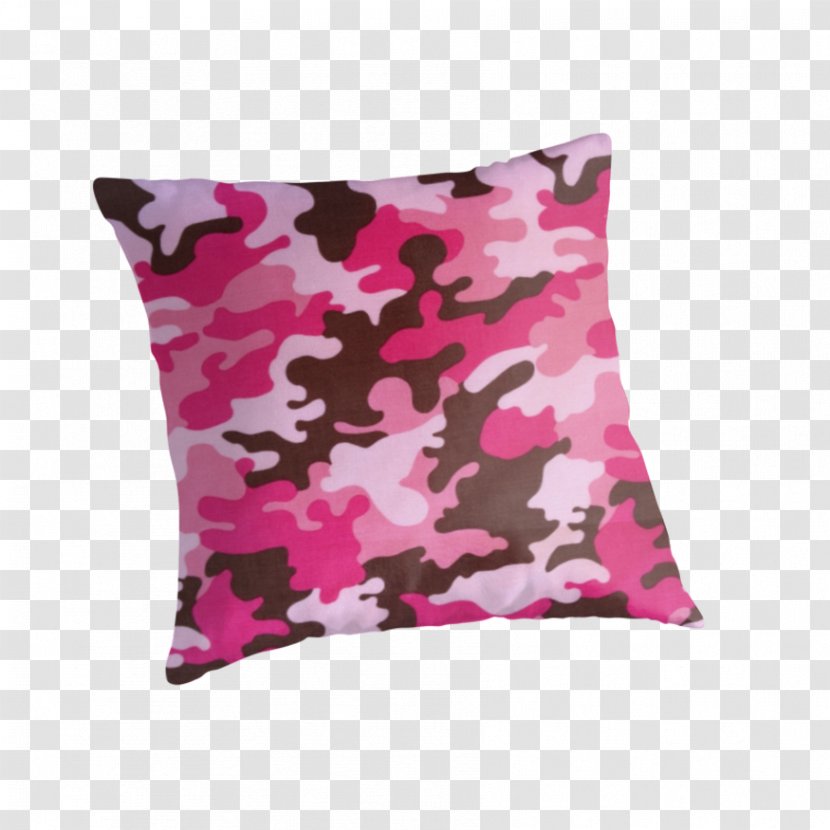 Throw Pillows Cushion Textile Camouflage - Pink - Camo Transparent PNG