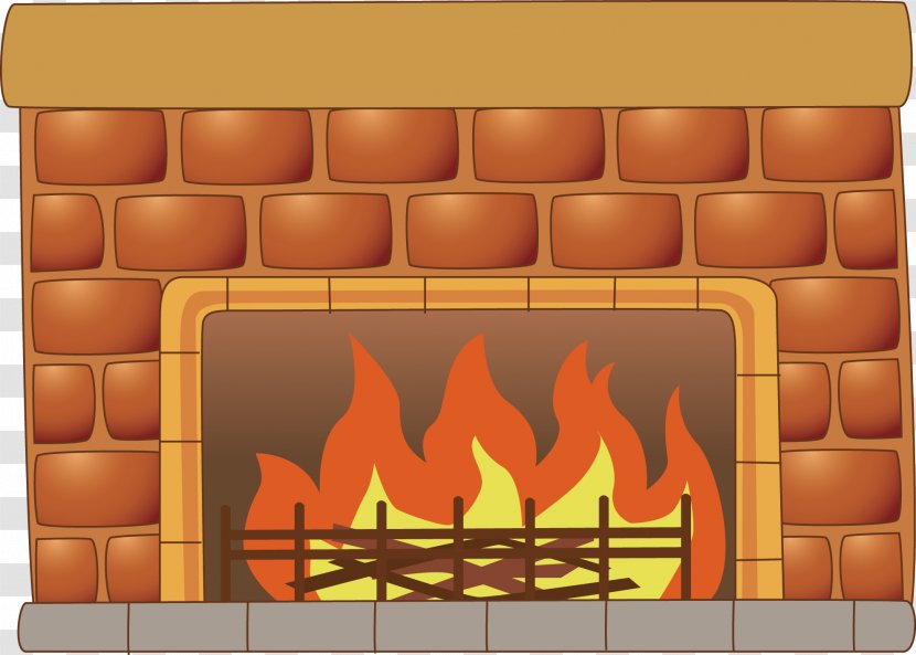 Fireplace Stove Icon - Orange - Closet Vector Transparent PNG