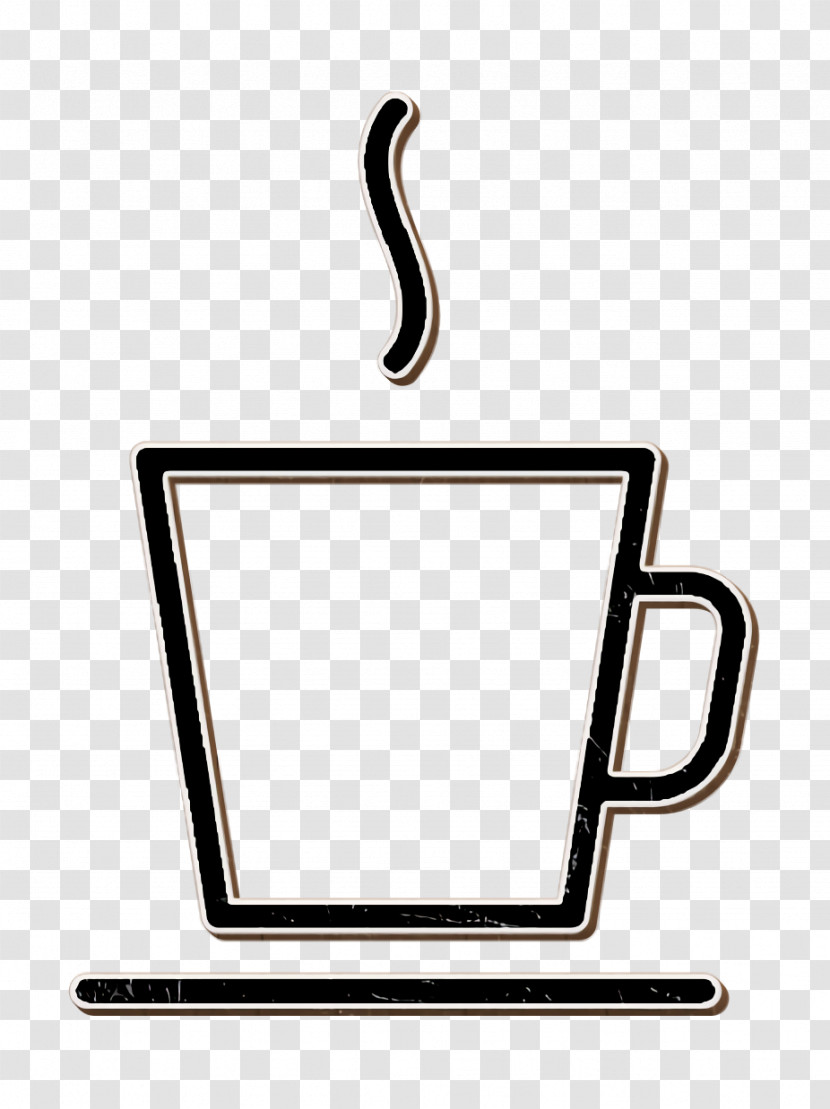 Breakfast Icon Coffee Cup Icon Hotel Line Craft Icon Transparent PNG