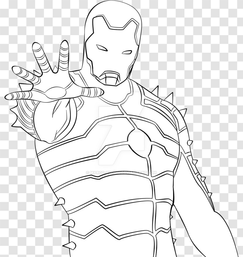 Iron Man Line Art Thumb Drawing Sketch - Watercolor Transparent PNG