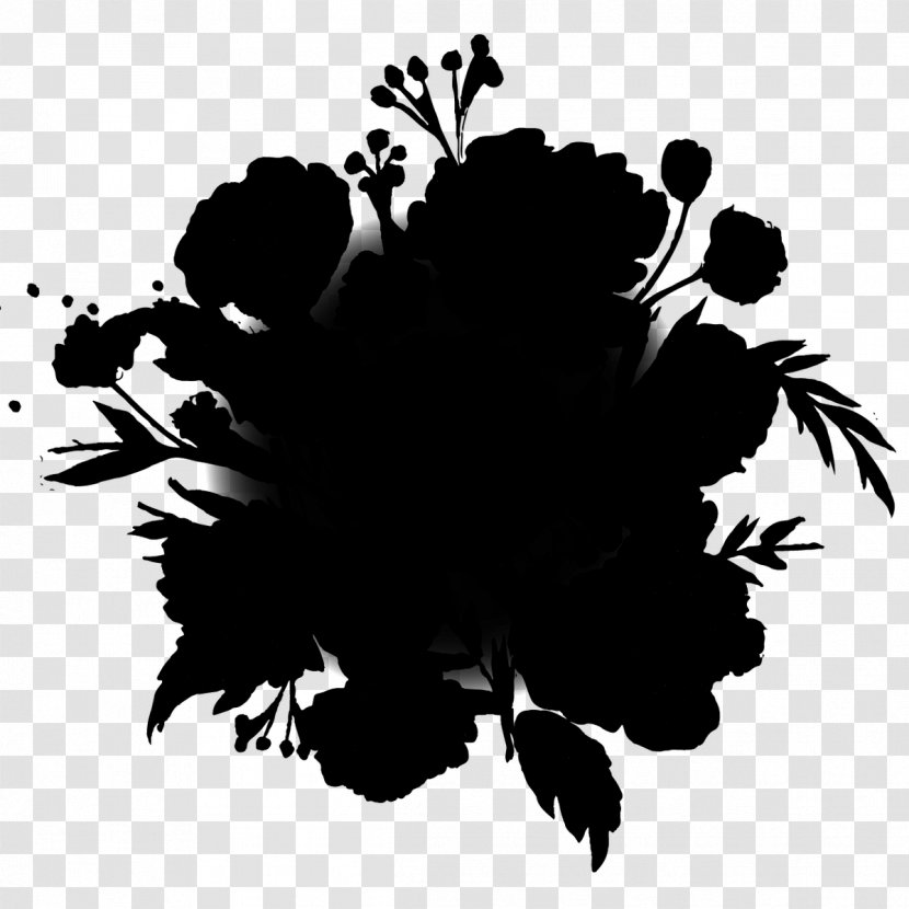 Flowering Plant Black & White - Blackandwhite - M Desktop Wallpaper Font Transparent PNG