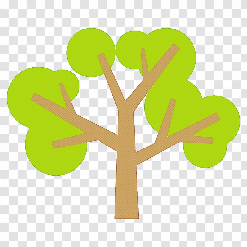 Green Leaf Tree Plant Symbol - Heart Stem Transparent PNG
