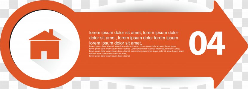 Arrow - Area - Orange Label Transparent PNG