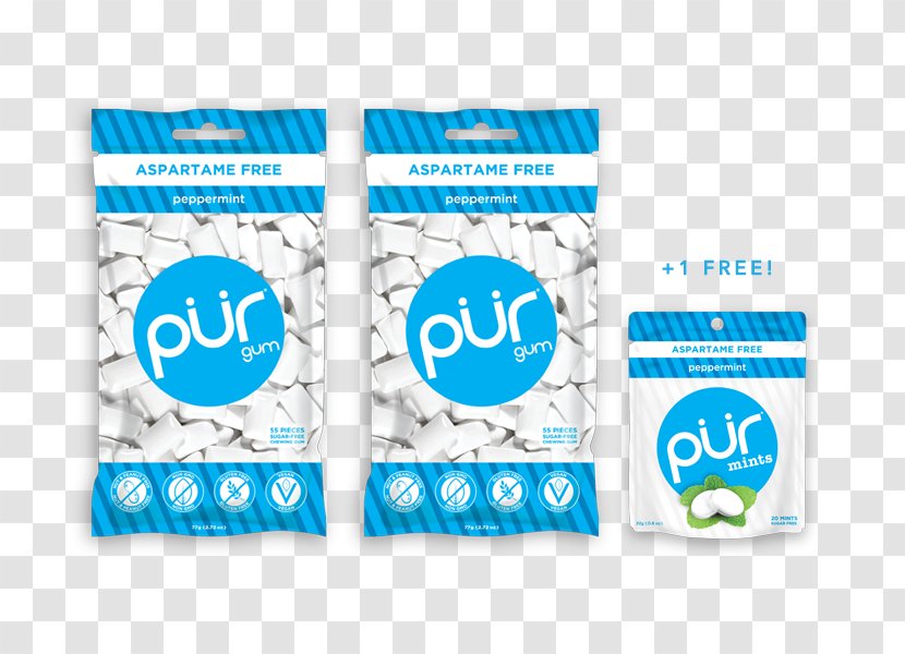 Chewing Gum PÜR Wintergreen Flavor Mint - Water - BUY 2 GET 1 FREE Transparent PNG