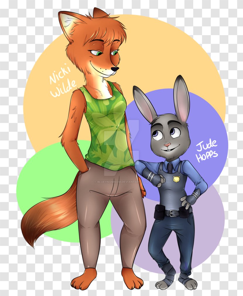 Nick Wilde Lt. Judy Hopps Gender Bender Female - Rabits And Hares - Fictional Character Transparent PNG