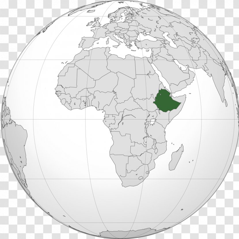 Ethiopia World Map Globe - Sphere Transparent PNG