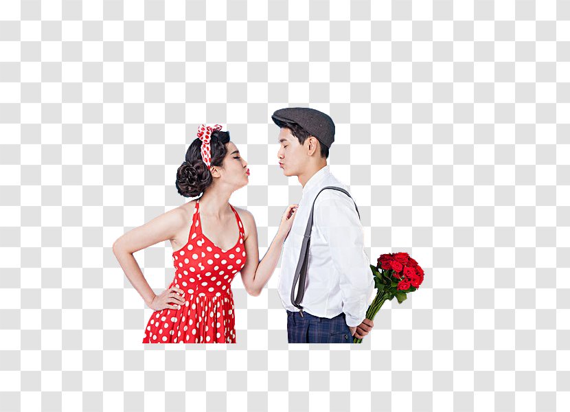 Woman Photography - Cartoon - Pout Kiss Men And Women Transparent PNG