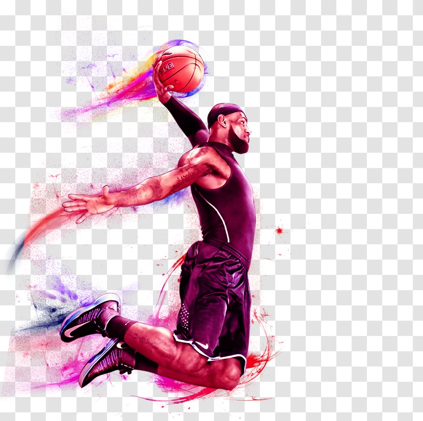 Basketball Slam Dunk Download - Trapeze Transparent PNG