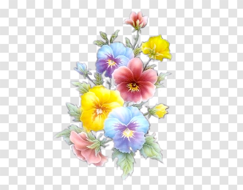 Watercolour Flowers Pansy Clip Art - Malvales - Flower Transparent PNG