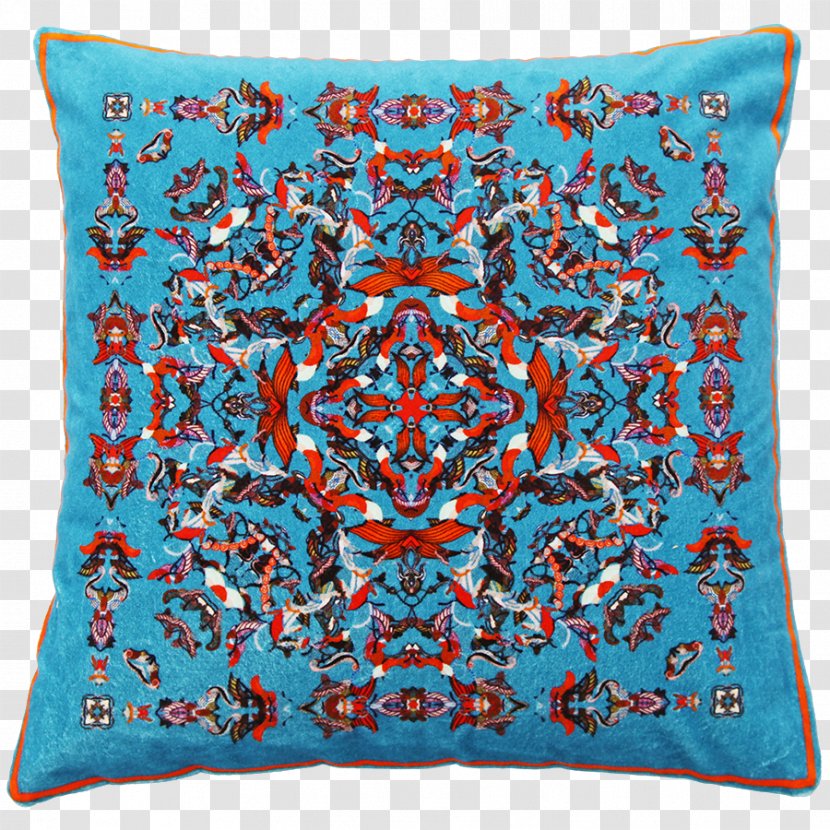 Cushion Throw Pillows - Blue - Hand Drawn Plum Blossom Transparent PNG