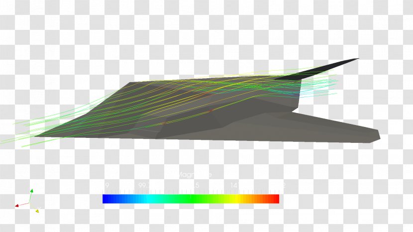 Line Angle Aerodynamics Lockheed F-117 Nighthawk Freestream - Computational Fluid Dynamics - Velocity Transparent PNG