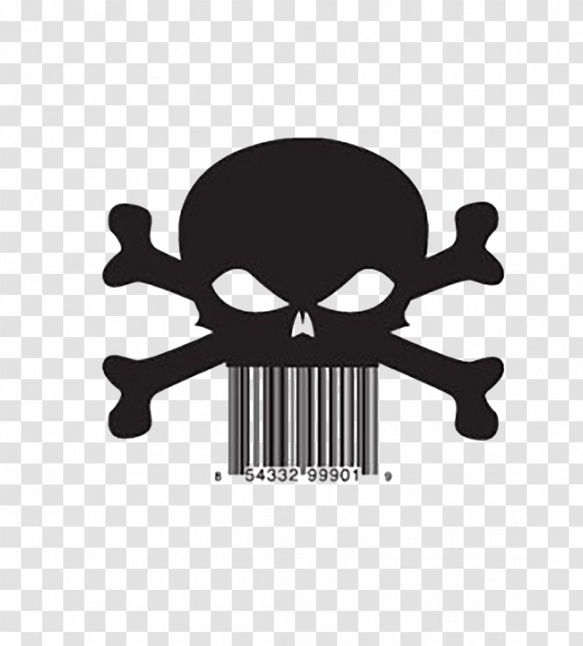 Barcode Reader Universal Product Code QR - Skull Two-dimensional Transparent PNG