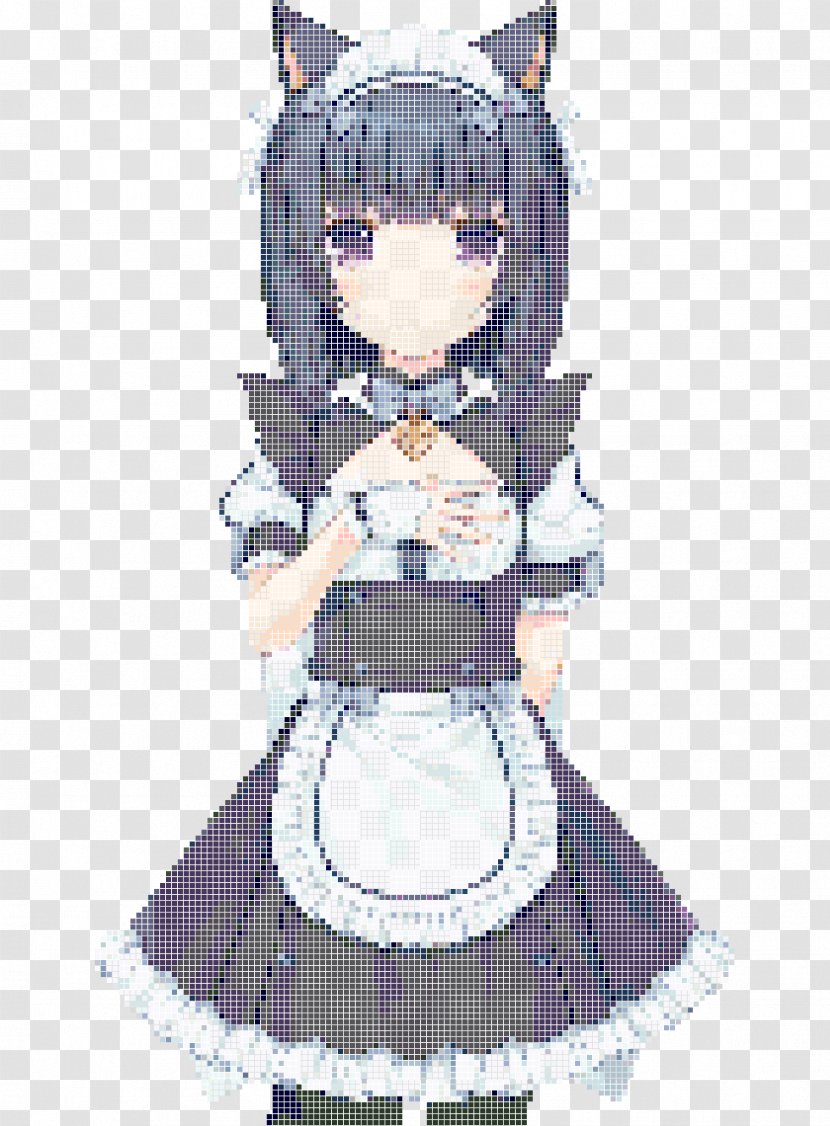 Nekopara Cosplay Catgirl French Maid - Watercolor Transparent PNG