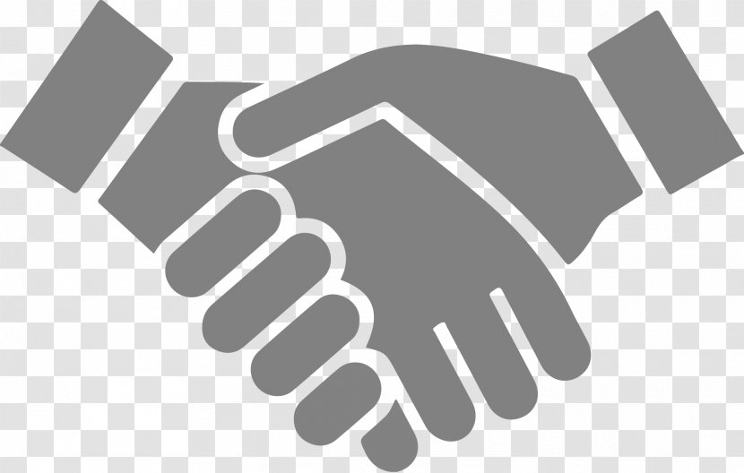 Handshake - Black - Thumb Transparent PNG