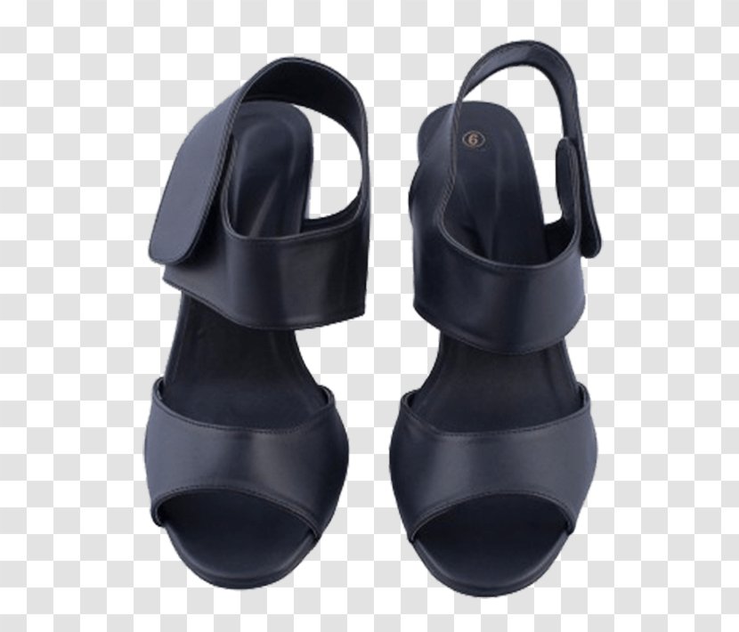 Sandal Peep-toe Shoe High-heeled Wedge - Clothing Accessories - Block Heels Transparent PNG