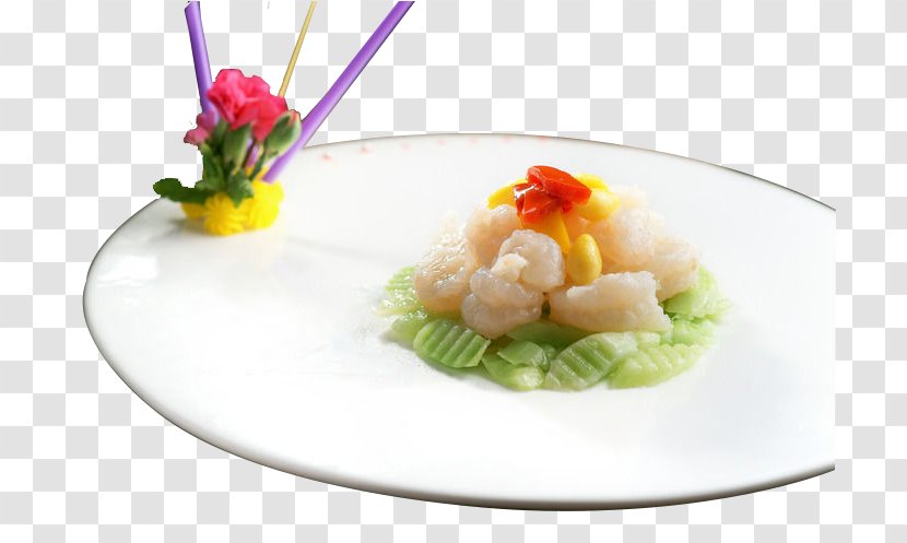 Chinese Cuisine Seafood Broccoli Stir Frying - Tableware - Kale Fried Shrimp Ginkgo Transparent PNG