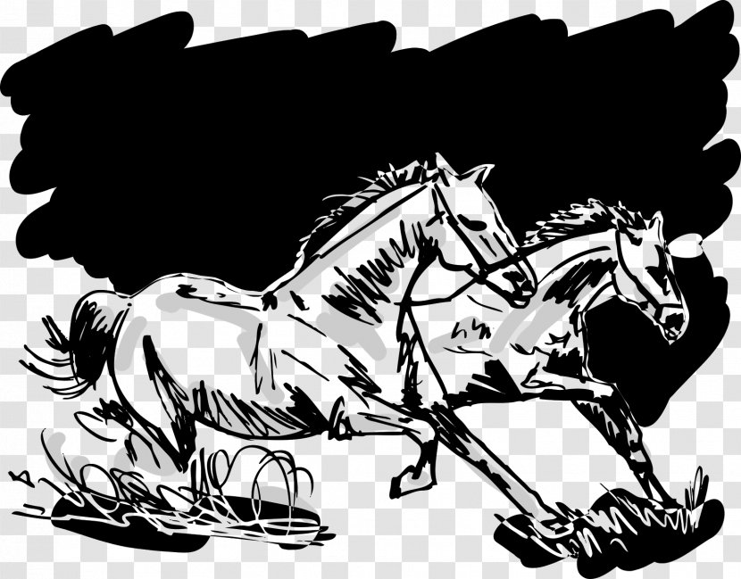 Drawing - Horse - Milestone Vector Transparent PNG