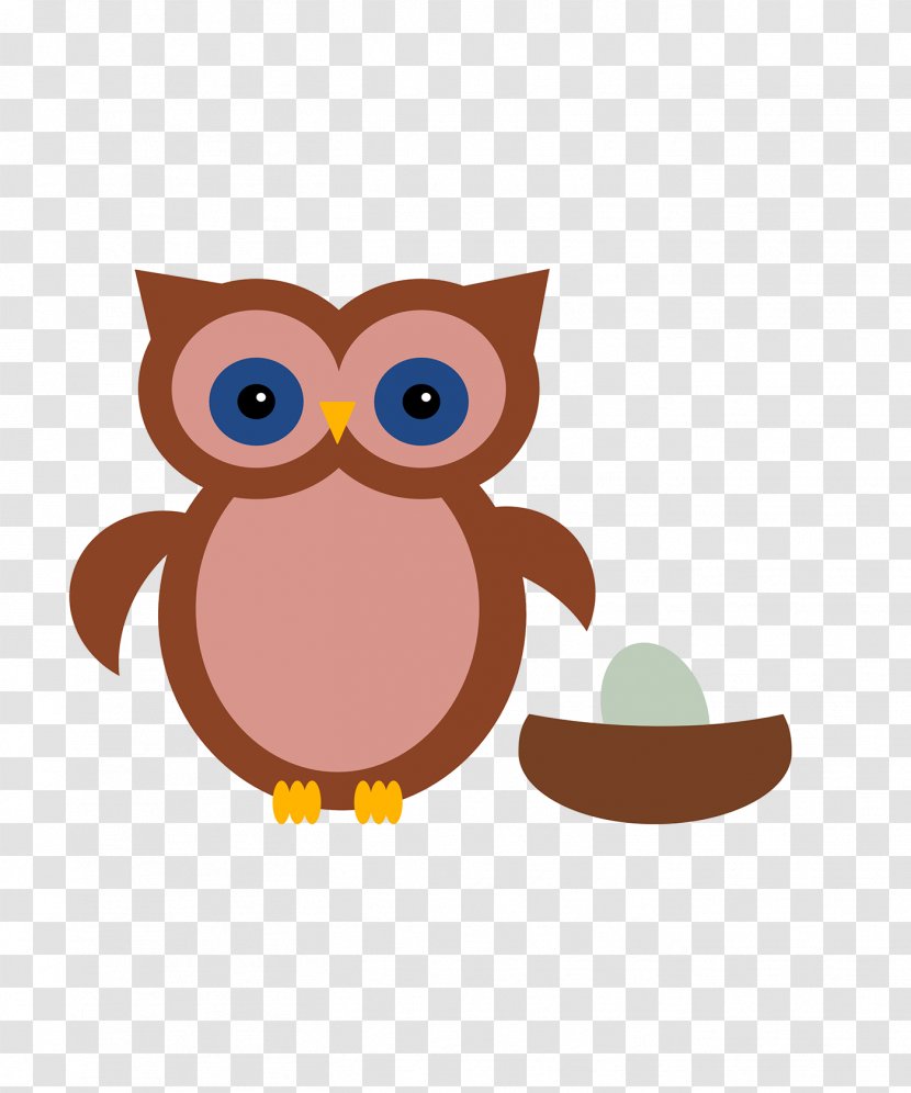 Cartoon Baby Bird - Brown - Branch Eastern Screech Owl Transparent PNG