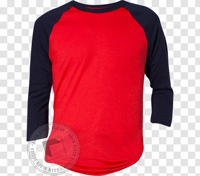 Long-sleeved T-shirt Shoulder Bluza - Red Transparent PNG