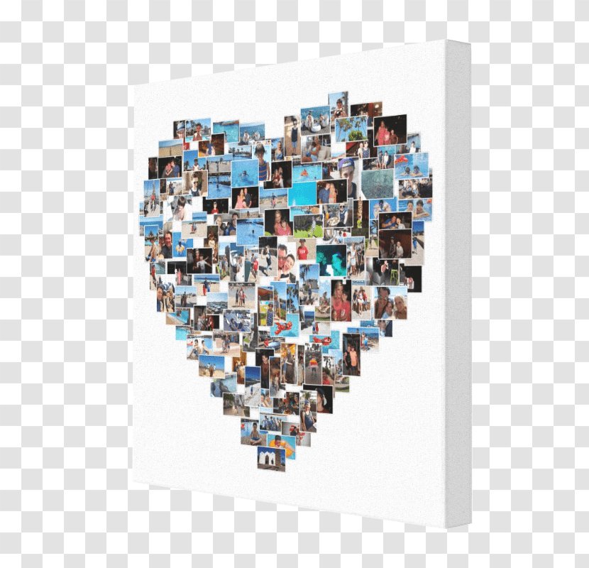 Collage Canvas Print Photomontage - Heart Transparent PNG