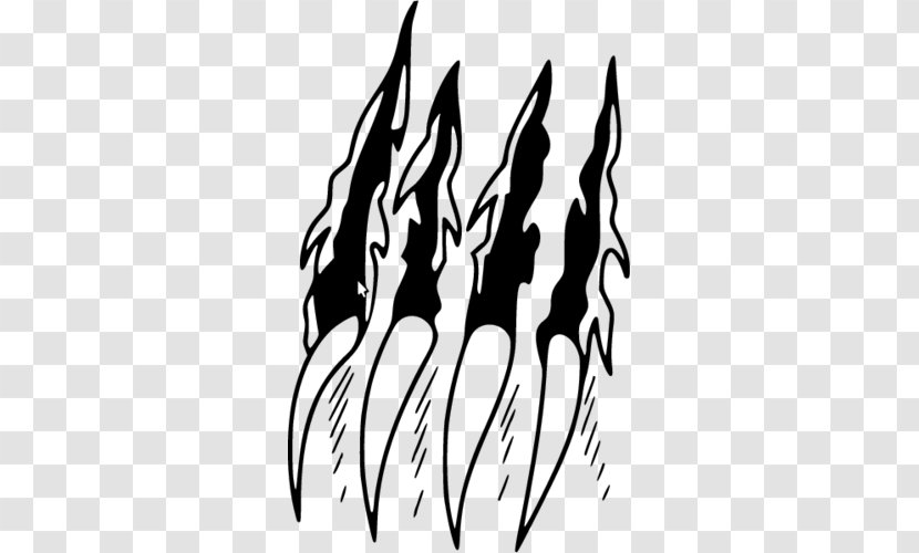 Tattoo Drawing Claw Sketch - Monochrome - Design Transparent PNG