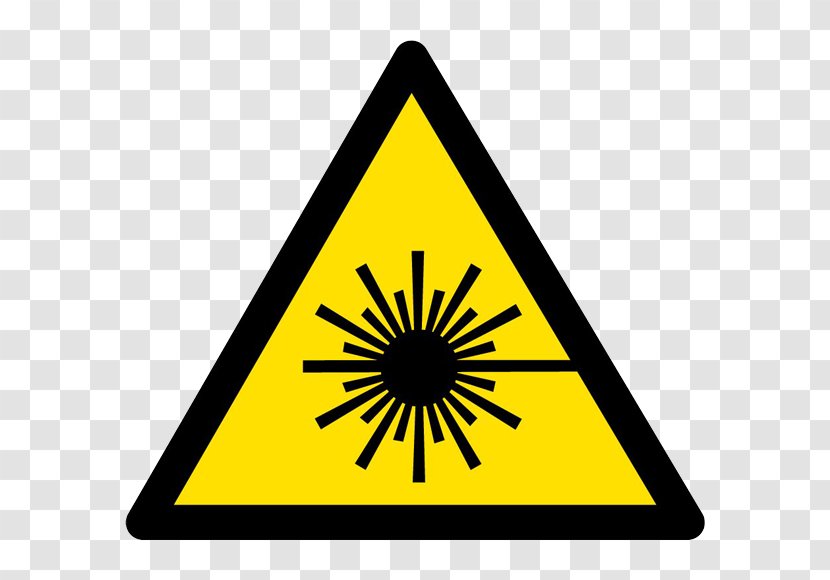 Laser Light Hazard Symbol Warning Sign - Risk - Radiation Safety Procedures Transparent PNG