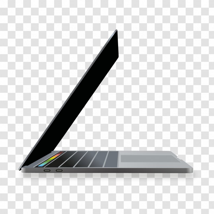 Laptop Portable Computer - Vector Side Transparent PNG