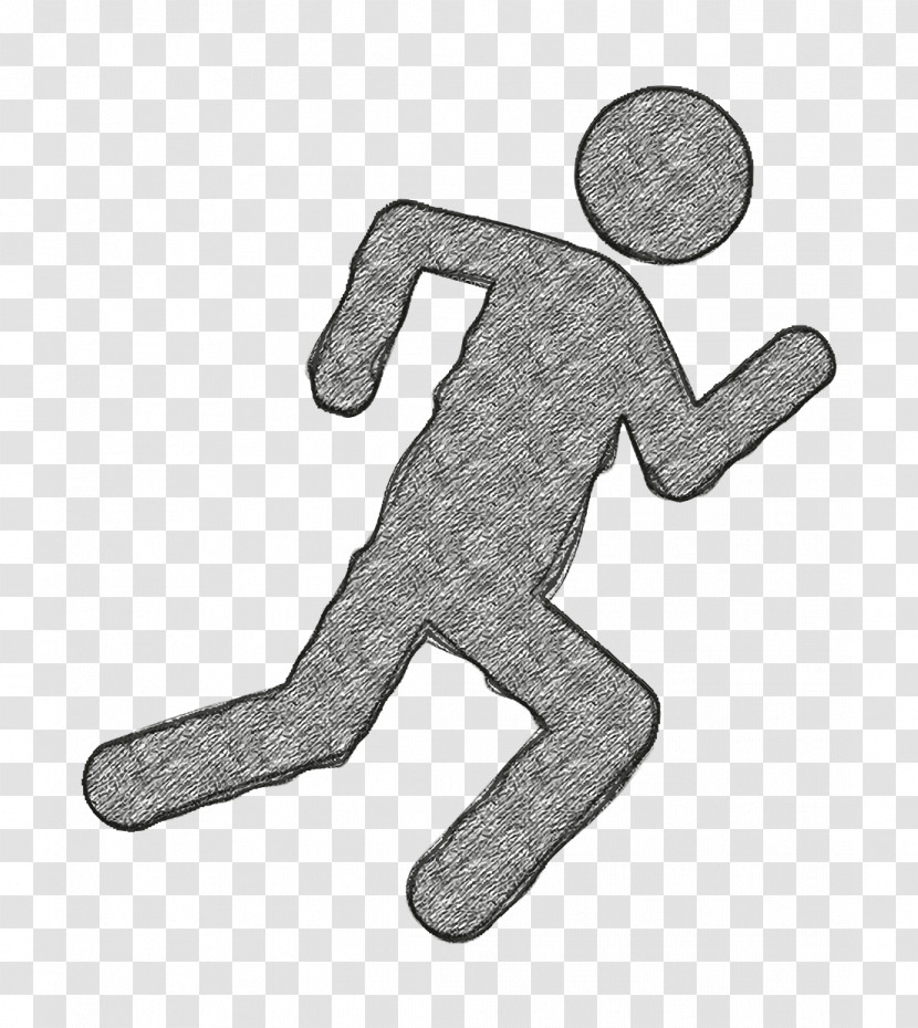 Run Icon Sports Icon Running Stick Figure Icon Transparent PNG